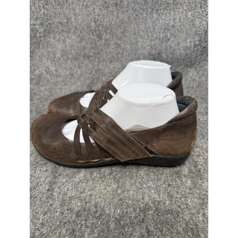 Naot Mary Jane Shoes Womens Size 10 Brown Leather Comfort Walking Flats